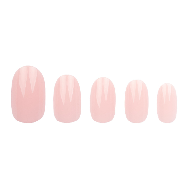 Unghie finte ovali rosa baby Invogue - Confezione da 24