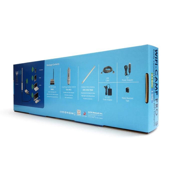 WiFi-tilgangspunkt - ALFA NETWORK - CampPro 3 - 300 Mbps - 2,4 GHz - ekstern antenne