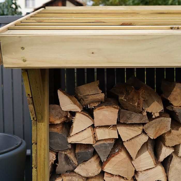 Abri bûches en bois traité OLBIA - Cerland