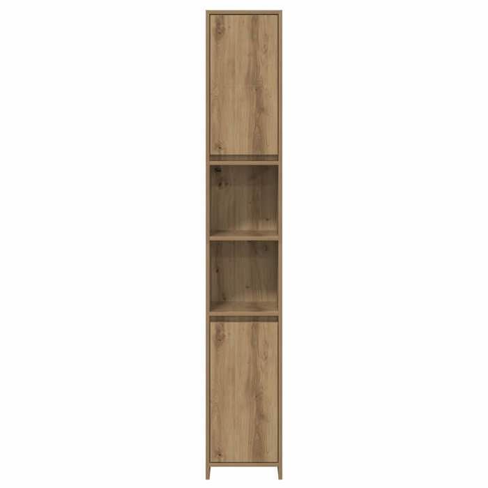 Ensemble de meubles salle de bain - KALISSE - 4 pièces - Bois d'ingénierie - Chêne artisanal - 60 kg capacité