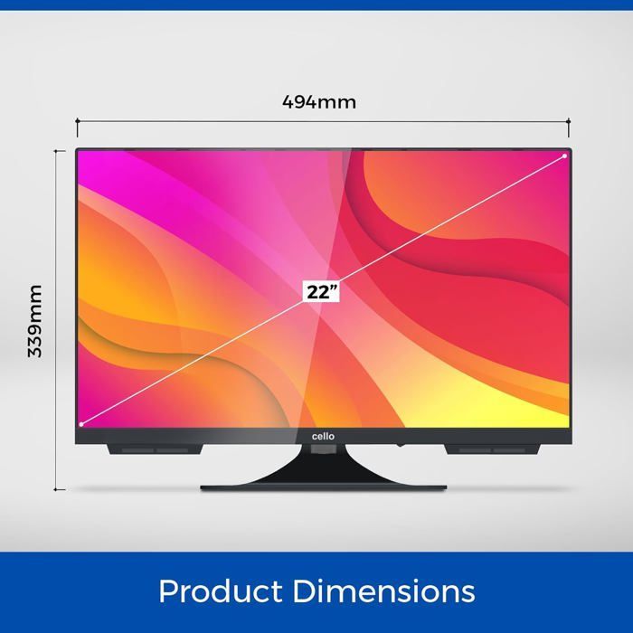 Smart TV senza cornice da 22 pollici - SUTEO - WebOS veloce - Altoparlante Bluetooth - Full HD 1080p