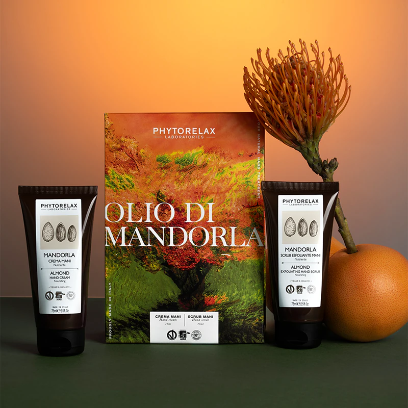 Conjunto de presente para mãos de amêndoa da Phytorelax Laboratories