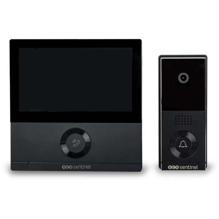 Wired connected video intercom - SCS SENTINEL - Wi-Fi video intercom - Night vision - Black