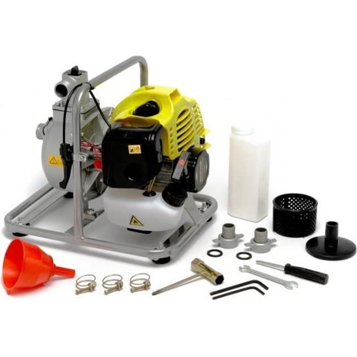 VARAN Benzine Waterpomp - 2-takt 43cc 2 pk - Debiet 8 m³/u - Maximale opvoerhoogte 35 m