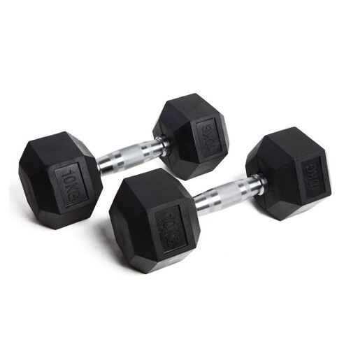  Zeshoekige halters, 10 kg set. Vimas Sport
