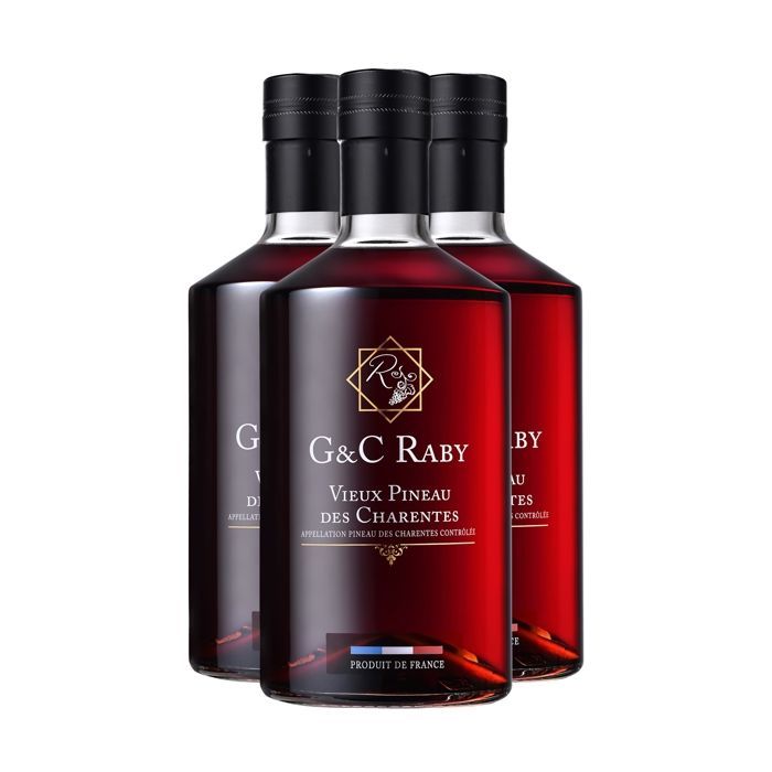 G and C Raby Pineau des Charentes Vieux Pineau - Red Wine from the Southwest (3x75cl)