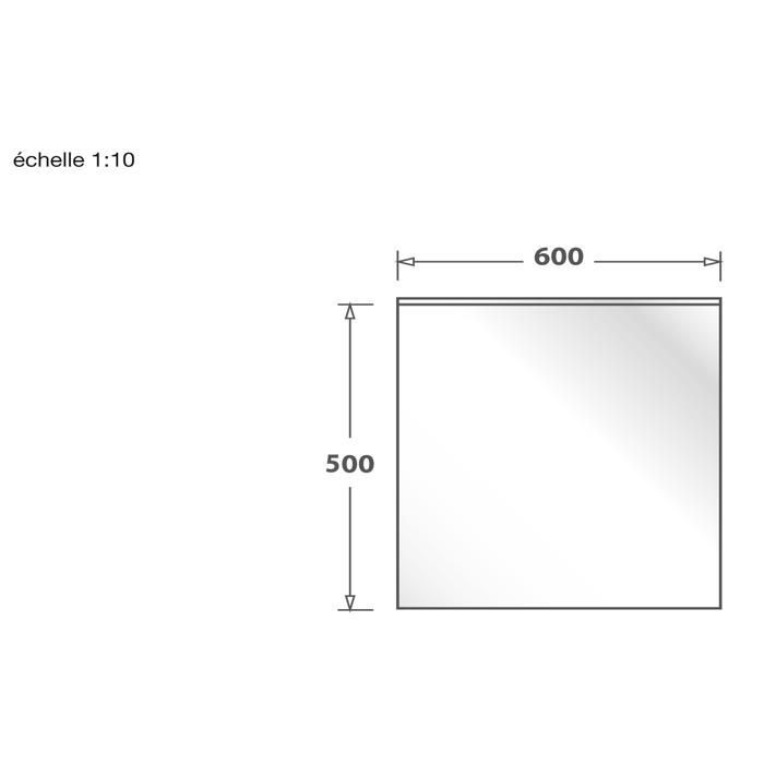 Stainless steel kitchen backsplash/range hood backsplash - W 60 x H 50 cm