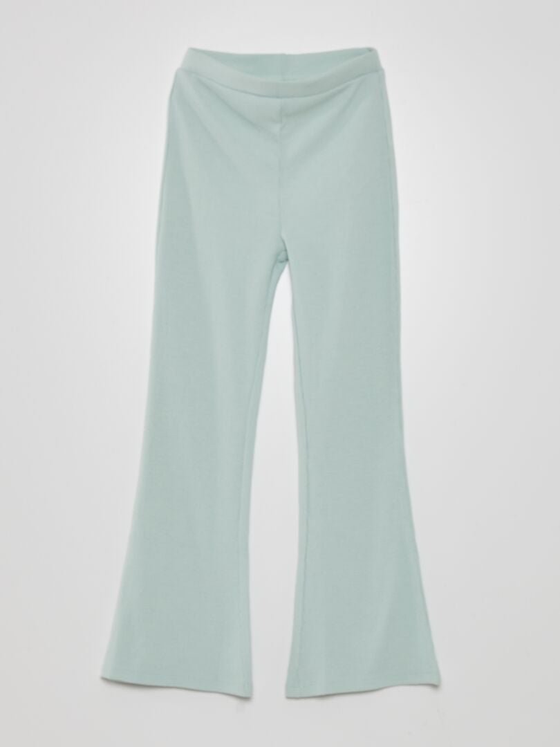 Calça legging boca de sino - azul