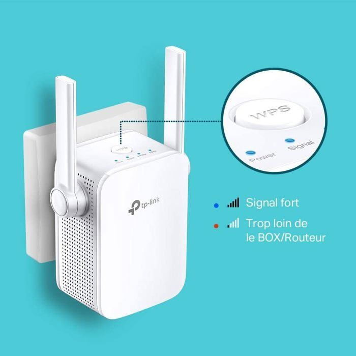 Répéteur WiFi RE305 Amplificateur WiFi AC1200,WiFi Extender jusqu'à 120㎡,répéteur wifi puissant avec un port Ethernet,Compatible