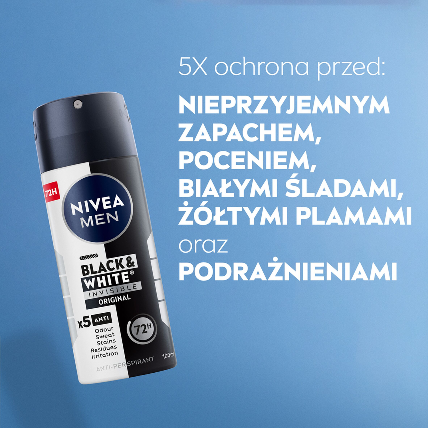 Nivea Men antyperspirant męski w sprayu 100ml Invisible Power Men
