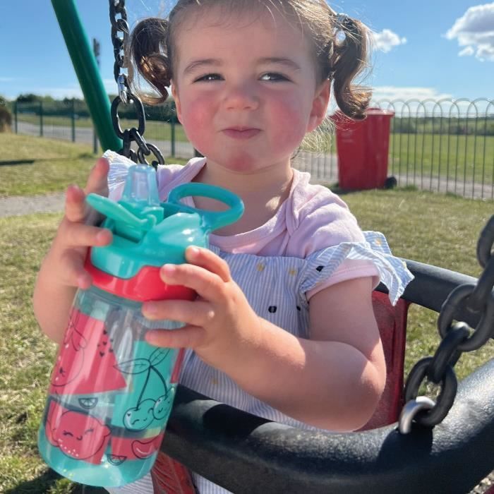 Set van 2 waterflessen - NUBY - Incredible Gulp - 360 ml - Aardbeien