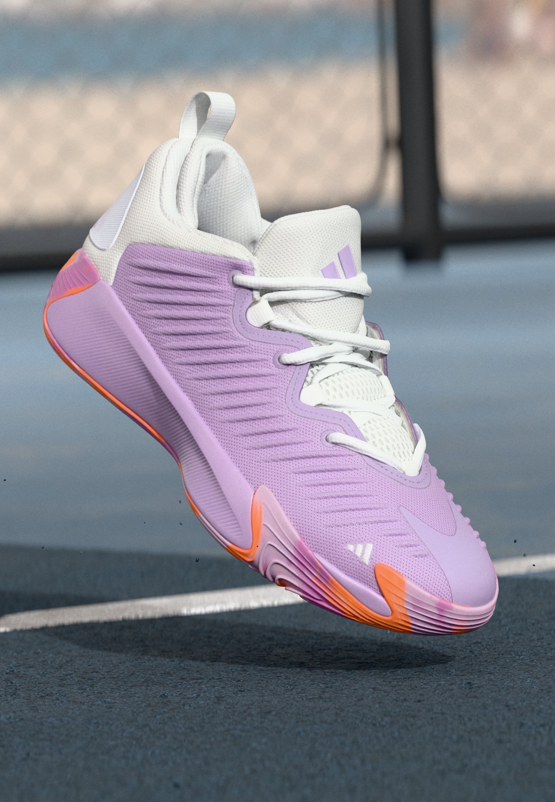 adidas Performance INITIATION - Scarpe da basket - prugna/bianco calzature/viola usato
