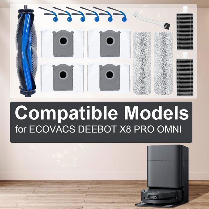 Accessoirekit voor Ecovacs Deebot T80 Omni robotstofzuiger: vervangende accessoires