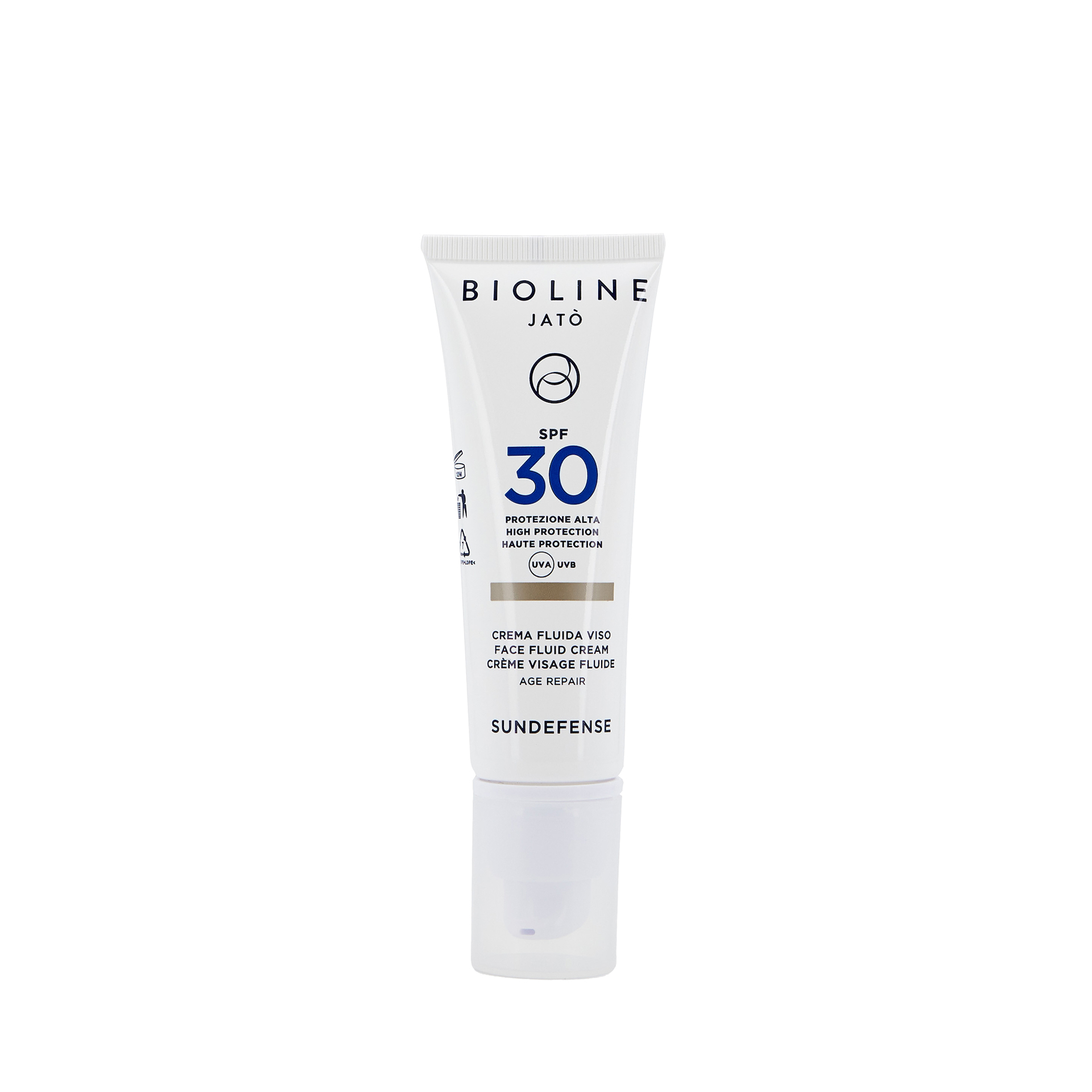 Cremă fluidă de față cu protecție ridicată, reparatoare anti-îmbătrânire SPF30 50 ml - Bioline Jatò