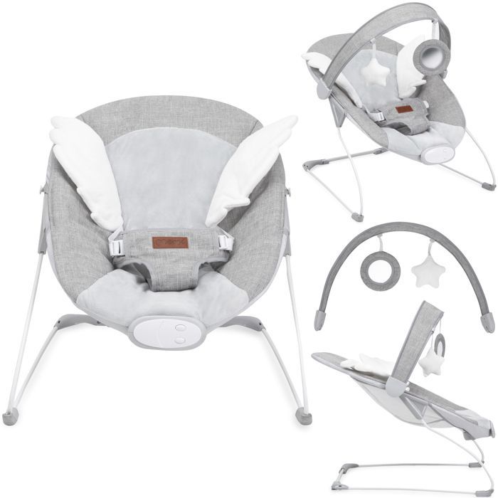 Lettino prendisole MoMi Tuli Wings - Grigio - Musicale e vivace