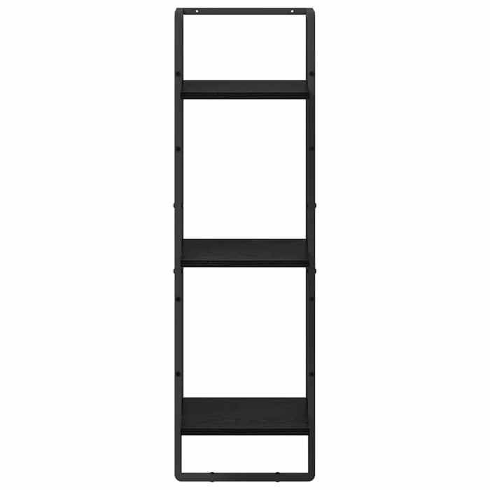 MOT12202 - Estante de pared, roble negro, 30 x 25 x 100 cm, madera de ingeniería