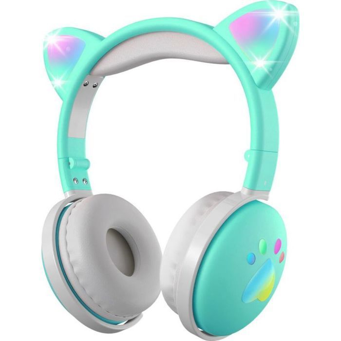 Kinderkoptelefoon - MOZOS - KID DOG - Bluetooth - Groen - Batterijduur van 15 uur