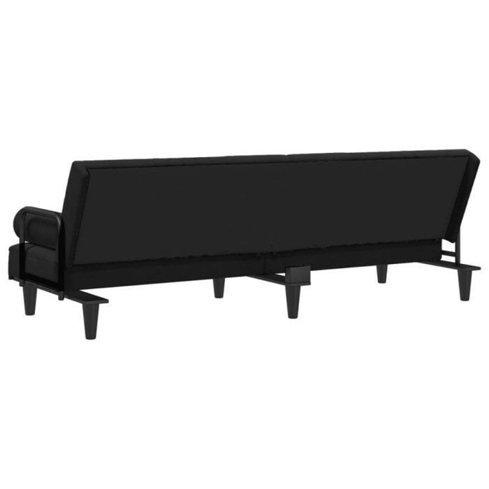 vidaXL Canapé-lit avec accoudoirs noir velours 351898