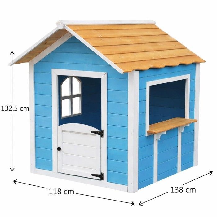 Maison de jeu enfant - GINGER HOME - Bois sapin - Fenêtres des deux côtés - Comptoir latéral
