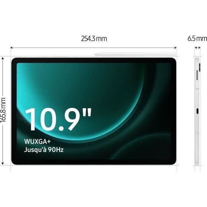 Tableta táctil Samsung Galaxy Tab S9 FE de 128 GB con Wi-Fi, color gris, incluye lápiz óptico S Pen.