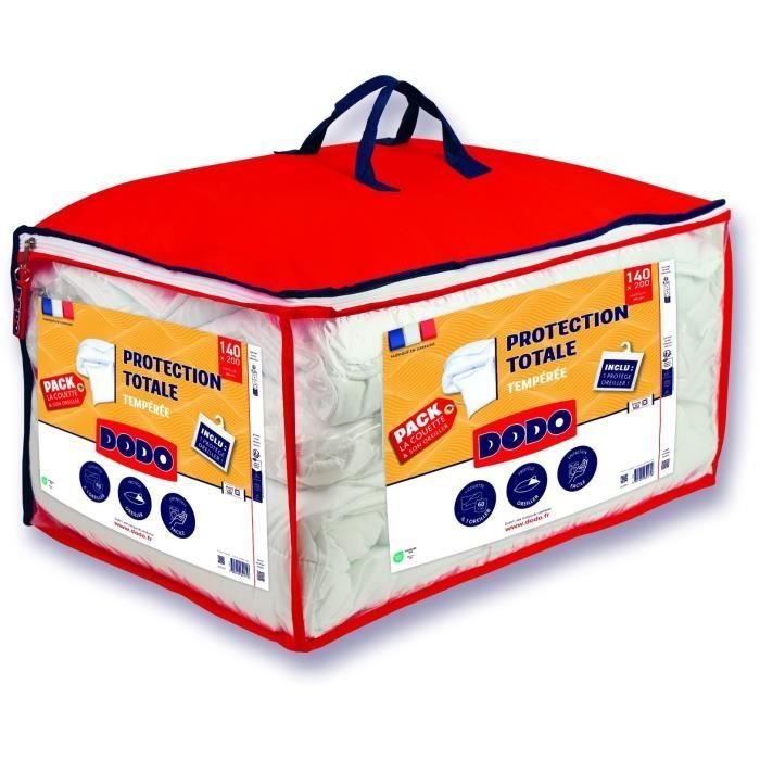 Paquete de protección: Edredón de 140x200 cm + 1 almohada + 1 protector de almohada