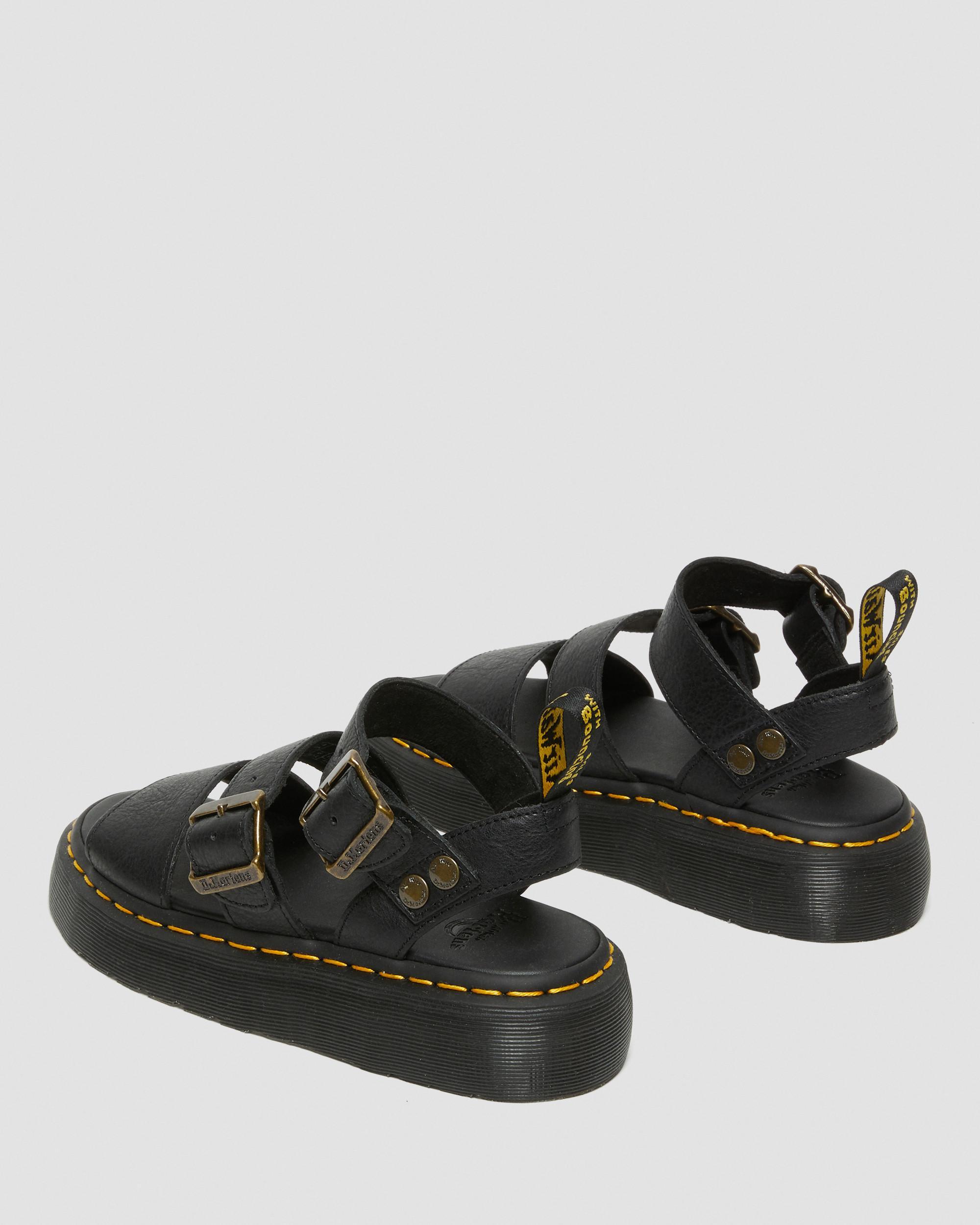 Gryphon Quad Leder Plattform Sandalen