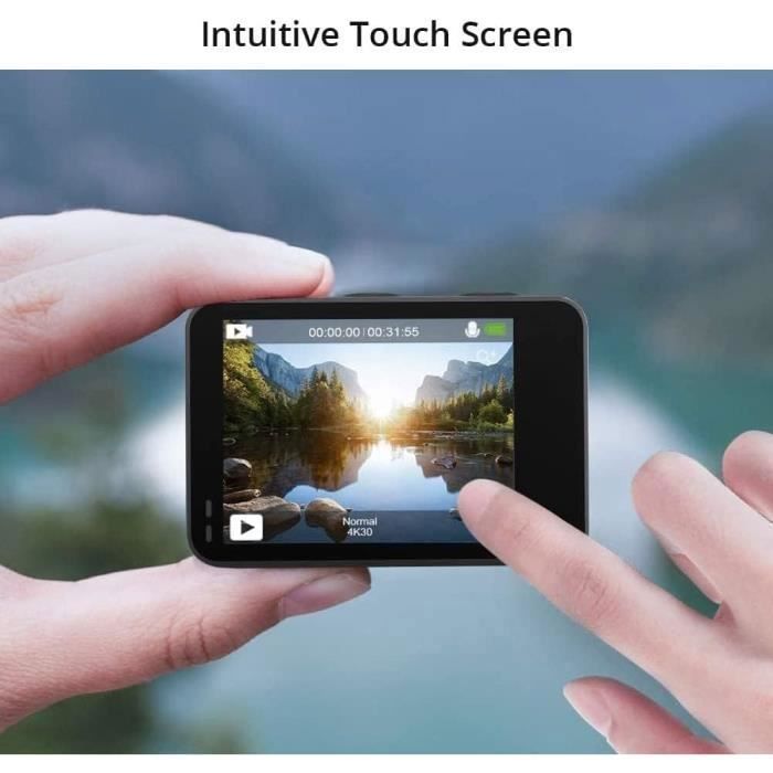 AKASO Brave 7 Le Caméra Sport avec Carte Mémoire U3 de 128Go, Action Cam 30FPS 20MP WiFi, Caméra de Plongée 40M avec Écran Tactile