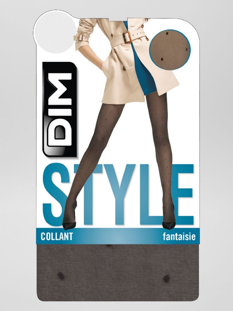 Panty met 'Dim'-patroon - ZWART