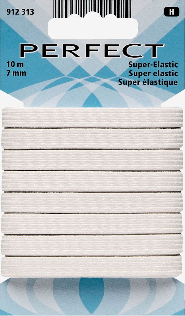 Super elastična traka 7 mm 10 m bijela