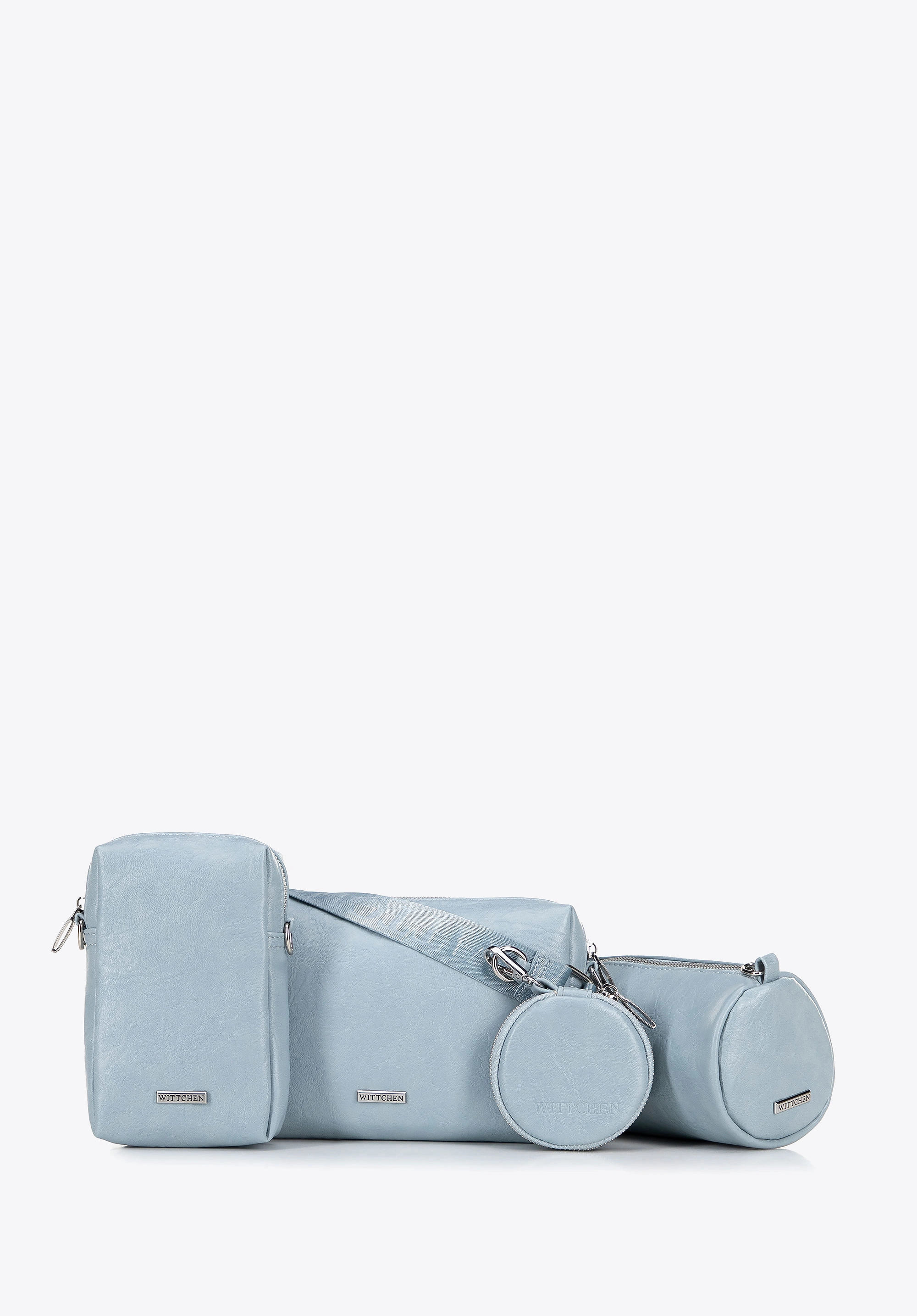 Zestaw torebek crossbody z ekoskóry niebieski