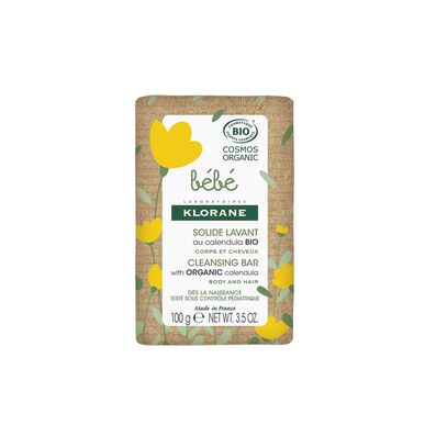 Klorane Baby Cleansing Bar BIO Kropps- og hårsåpe 0 måneder 100g 100g