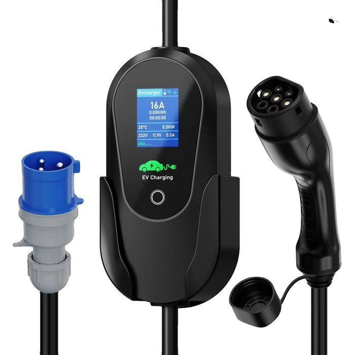 Chargeur EV Portable, 7.2KW, 1 Phase, Courant Ajustable jusqu'à 32A, Type2 5M avec app