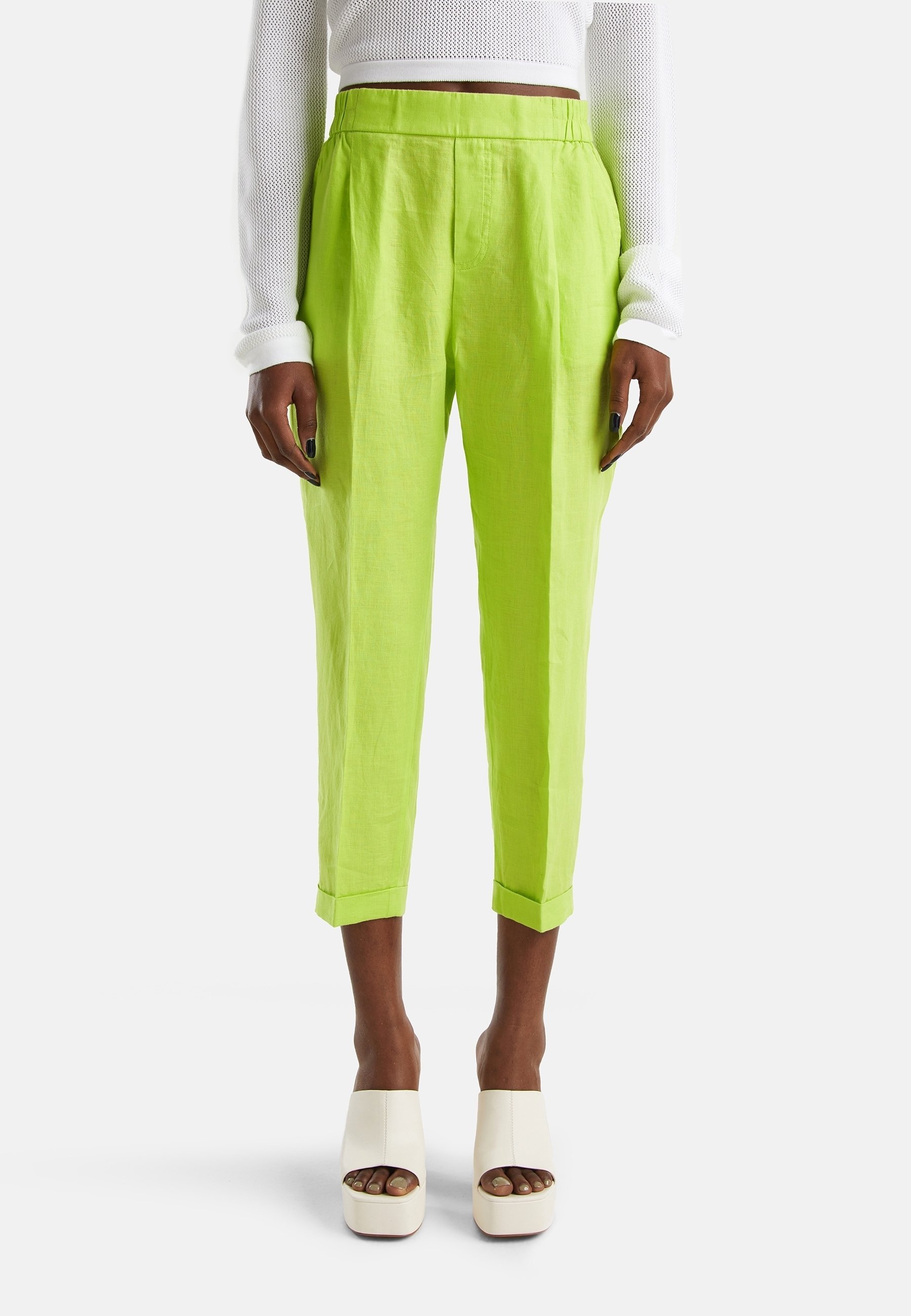 Pantalon United Colors of Benetton - vert fluo