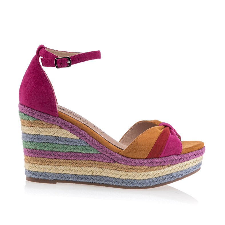 Dámské růžové espadrilky s lanovou podrážkou