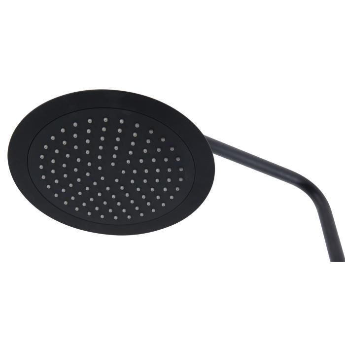Mampara de ducha negra de estilo industrial de 100x100x220