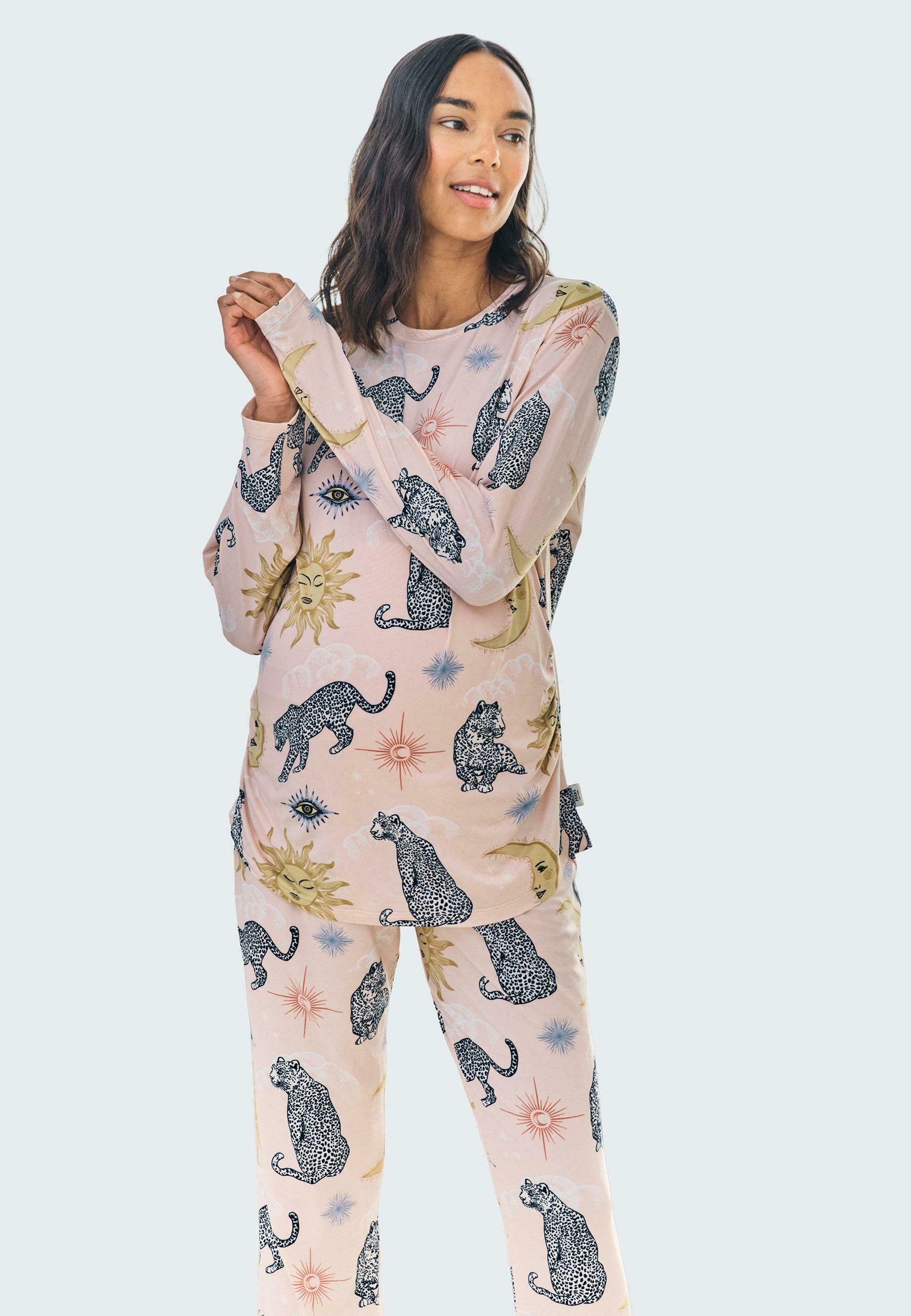 Chelsea Peers HEMELSE LEOPARD SET - Pyjamaset - roze