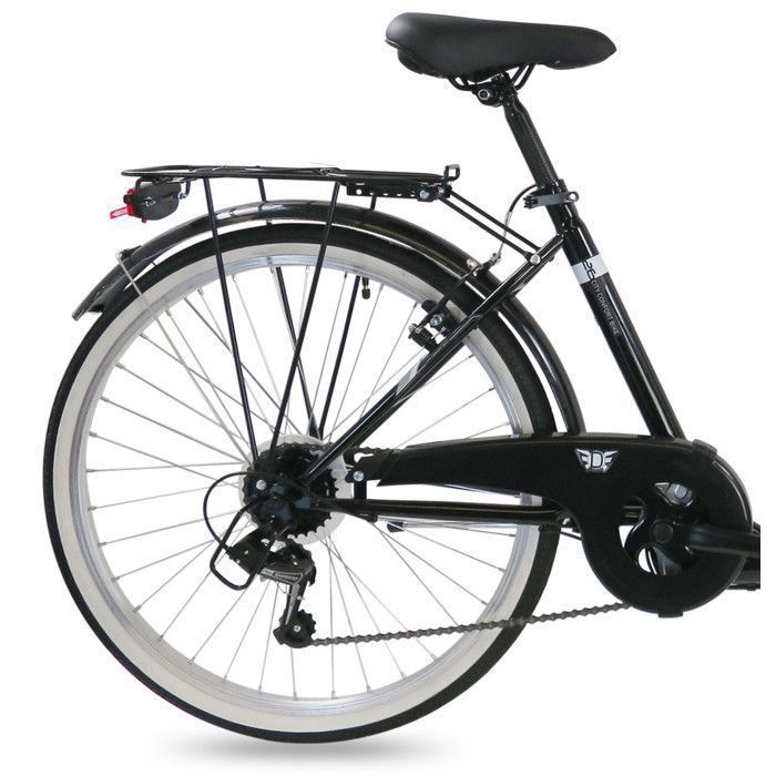 26-Zoll-Citybike – 6 Gänge – Drehgriffschalter – Shimano T21 Schaltwerk – Tiefer Einstieg – Komplette City-Ausstattung