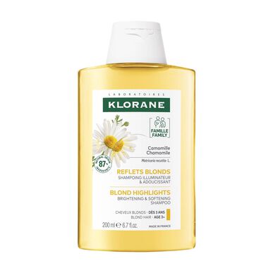 Klorane Chamomile Brightening Blonde Hair Shampoo, Kamomillashampoo kultaisiin raitoihin, vaaleille hiuksille