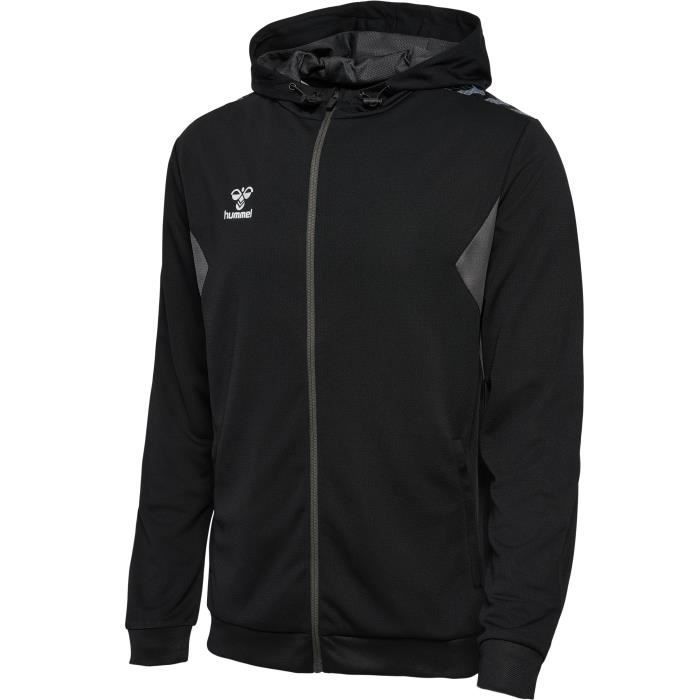 Hummel Authentic Zip-Up Hooded Track Jacket - Black - Men's - Multisport - Long Sleeves