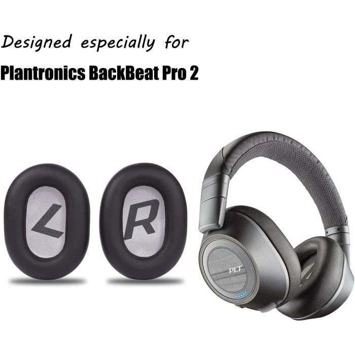 Cuscinetti auricolari di ricambio compatibili con le cuffie wireless Bluetooth con cancellazione del rumore Plantronics Backbeat Pro 2 (marrone)