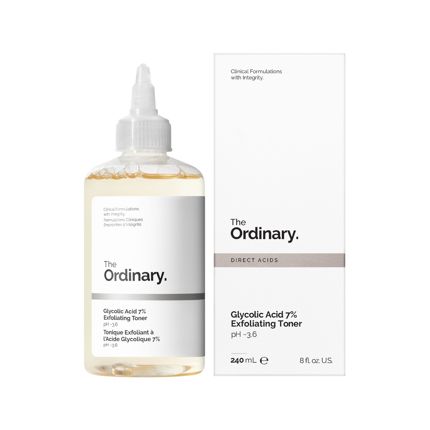The Ordinary Facial Toner za ujednačen ten sa 7% glikolne kiseline – Piling tonik – 240 ml