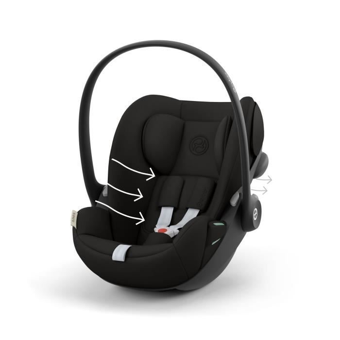 Seggiolino auto Cybex Cloud G i-Size, oro - da 40 a 87 cm - dalla nascita fino a 13 kg - fino a 2 anni - Nero magico