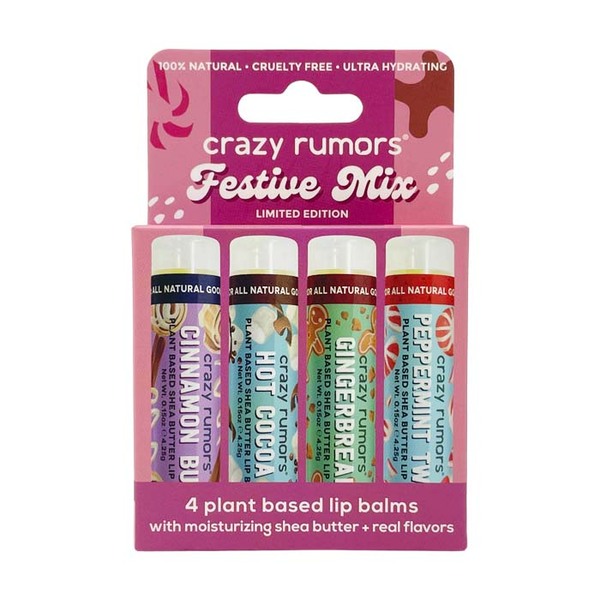 Crazy Rumors Festive Mix - balzam na pery 4 ks