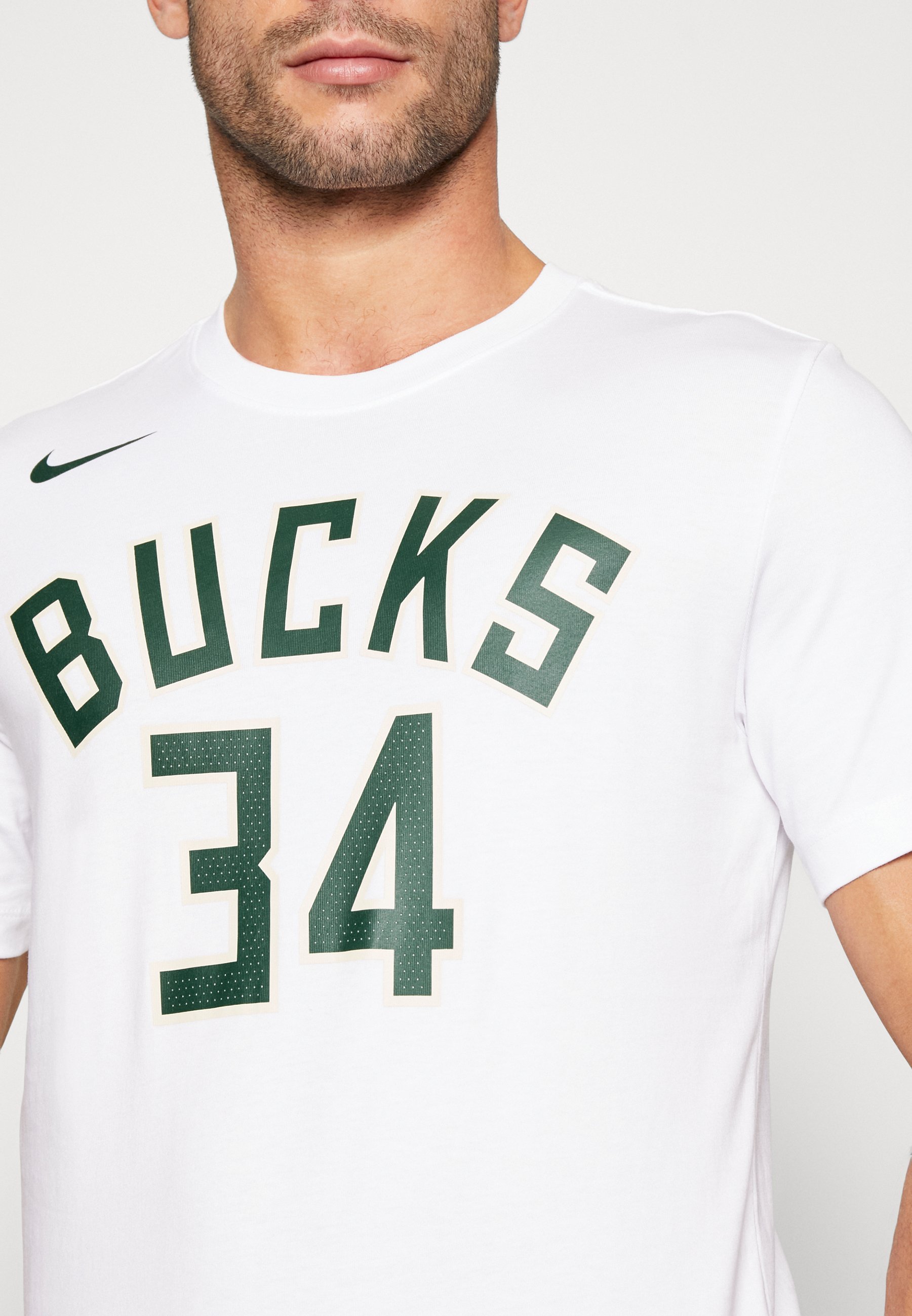 Nike Performance NBA Giannis Antetokounmpo Milwaukee Bucks Naam en Nummer T-shirt - Bedrukt T-shirt - wit/Antetokounmpo