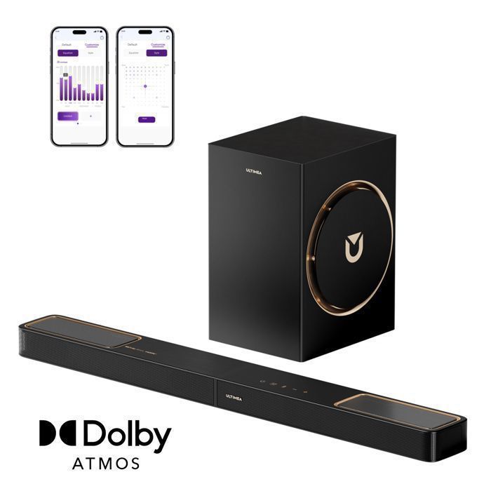 Ultimea Barre de son 3.1.2ch avce Dolby Atmos - Système de Son Surround Virtuel - App Contrôle - Skywave F30 Boom