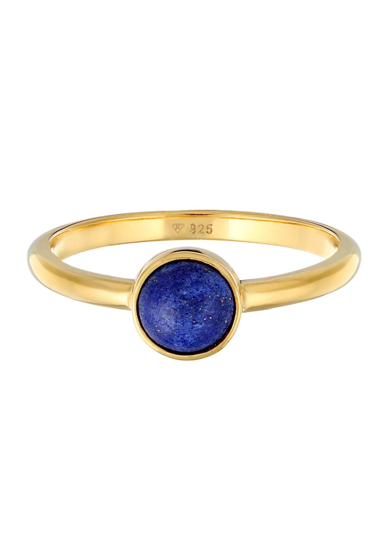 Elli PREMIUM Femmes Solitaire Simple avec Lapis Lazuli pierre précieuse en argent sterling 925