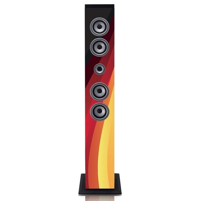 Ices IBT-6 Deutschland - Bluetooth® Sound Tower with FM Radio, USB and SD Card Reader - German Flag