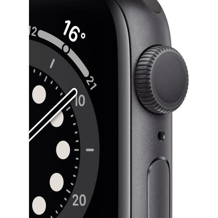 Apple Watch Series 6 GPS - Caja de aluminio gris espacial de 40 mm - Correa negra (2020) - Reacondicionado - Excelente estado