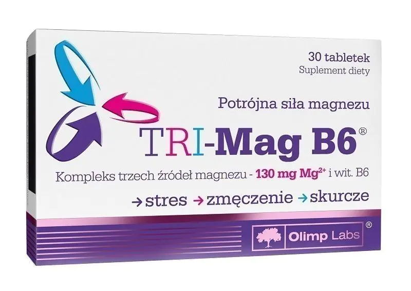 Olimp TRI-Mag B6, Suplement diety z magnezem i witaminą B6, Tabletki