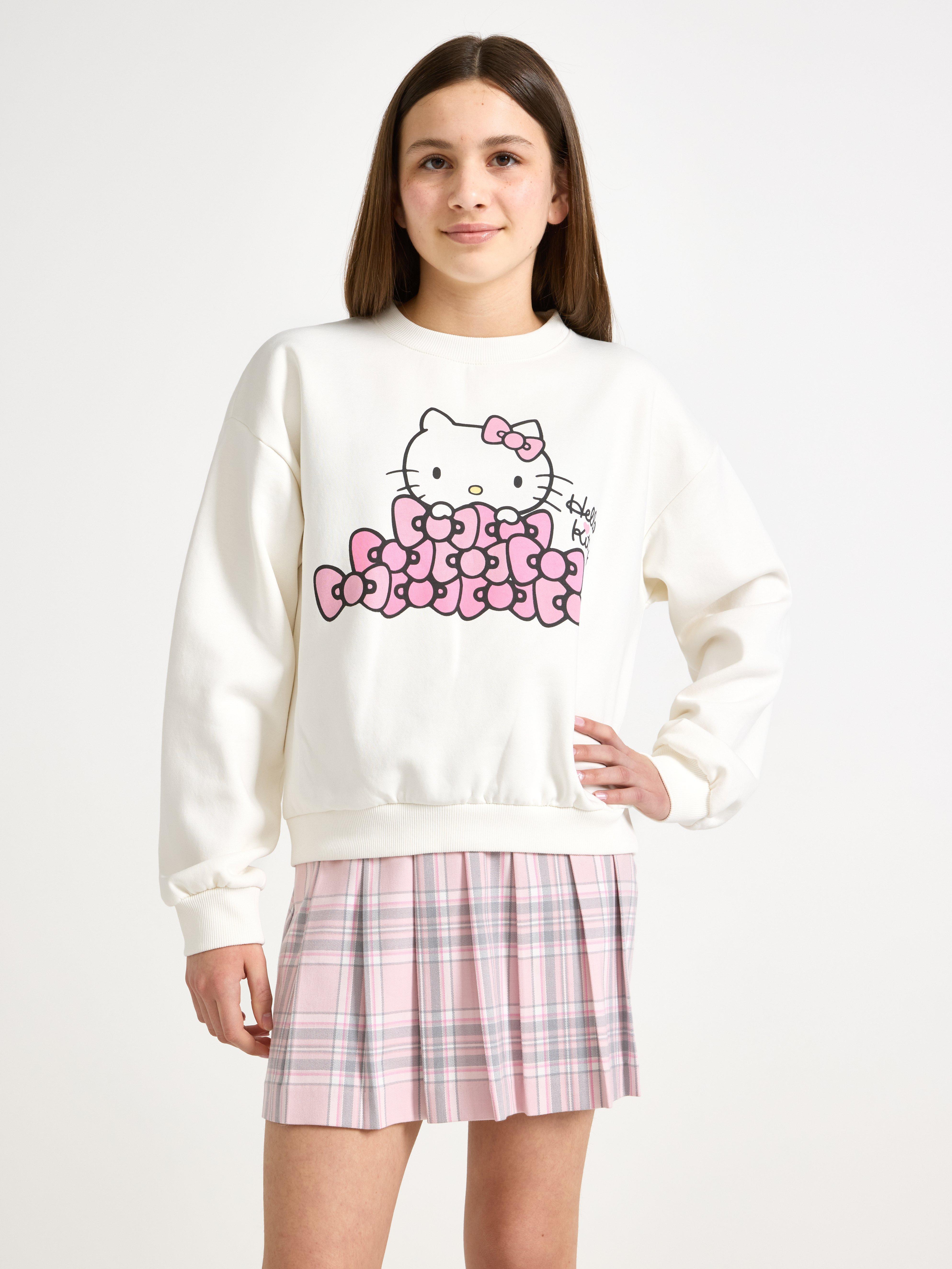 Mikina Hello Kitty s motivem bílé